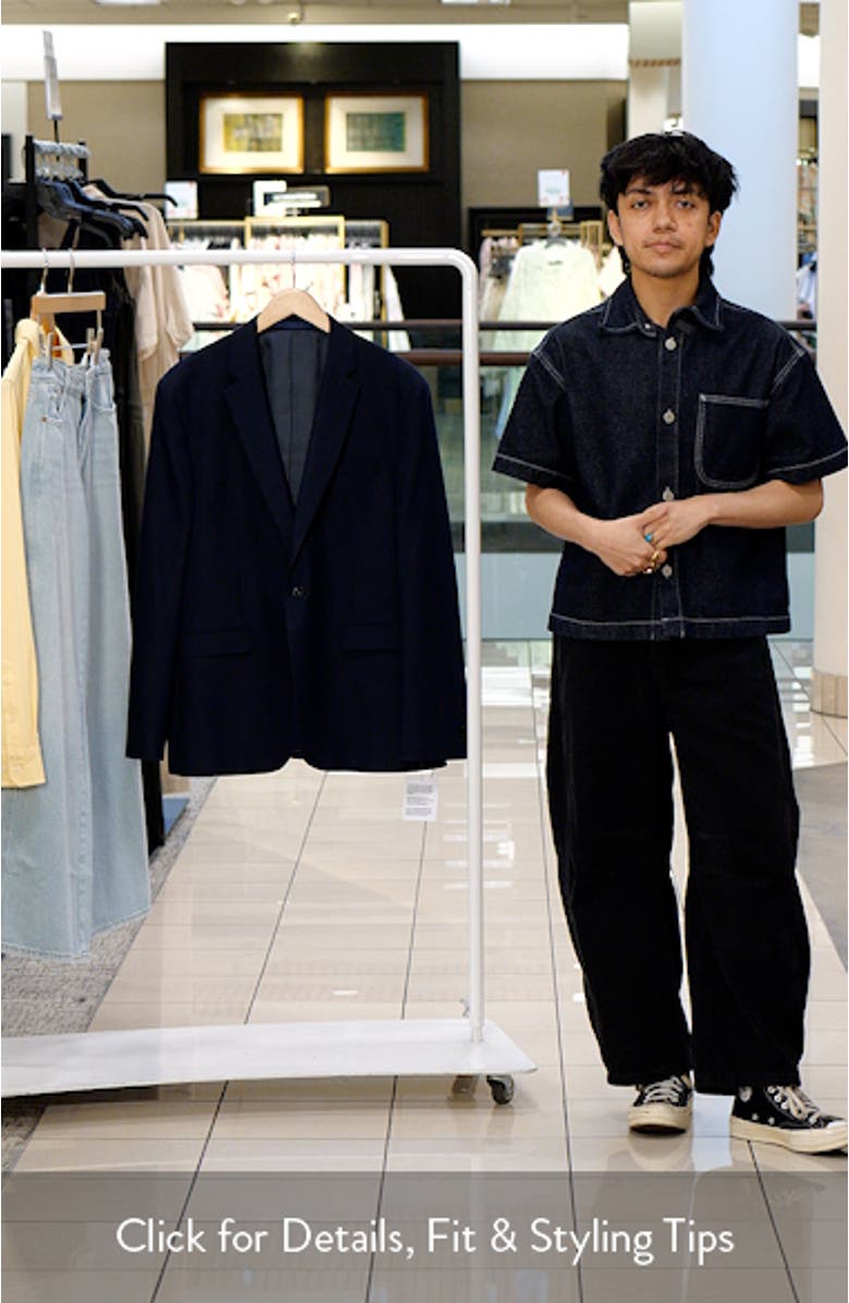 Slim Fit Navy Stretch Suit Jacket, sales video thumbnail