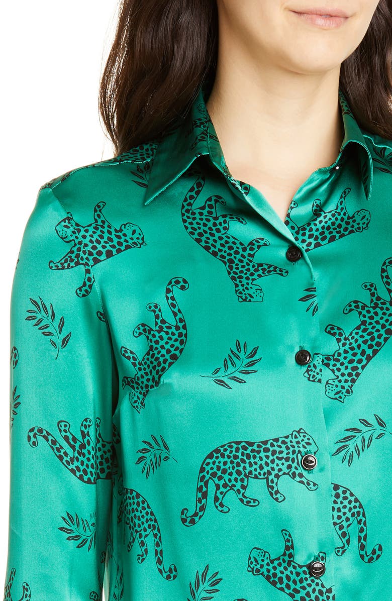 HVN Cristina Silk Blouse, Alternate, color,