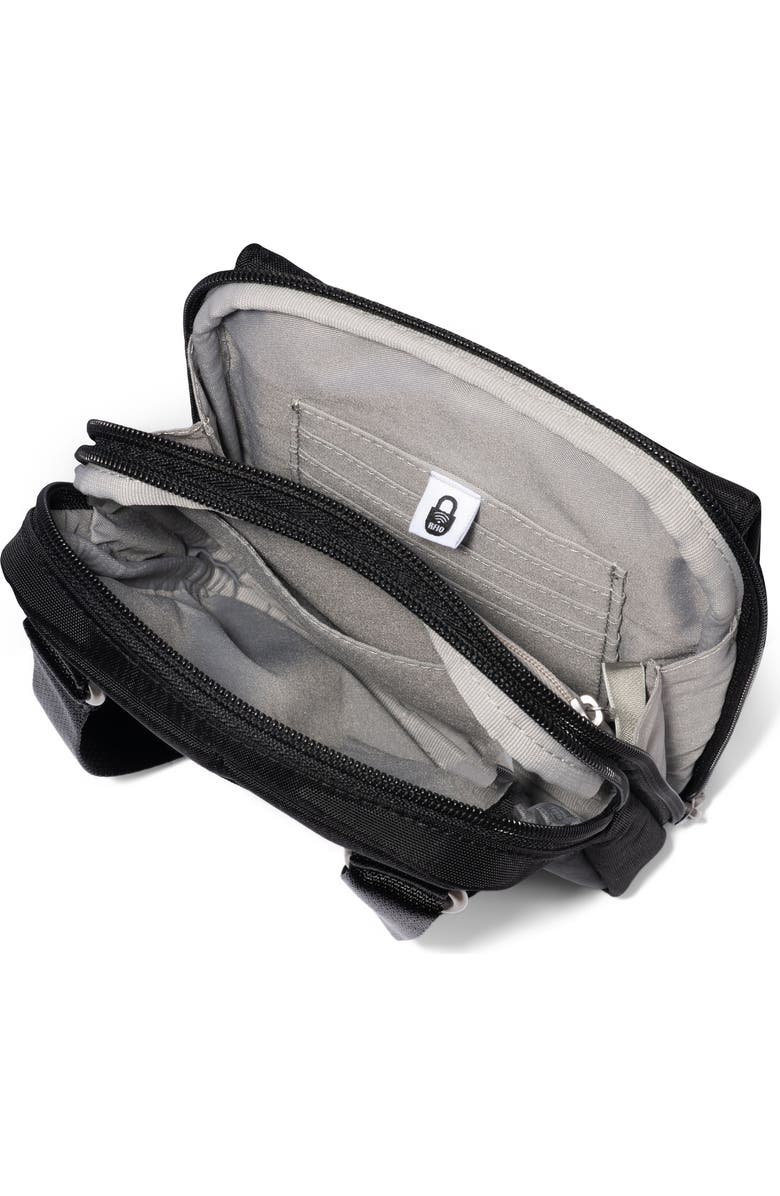 BAGGALLINI Coastal Flip Lock Venture Crossbody, Alternate, color, Black