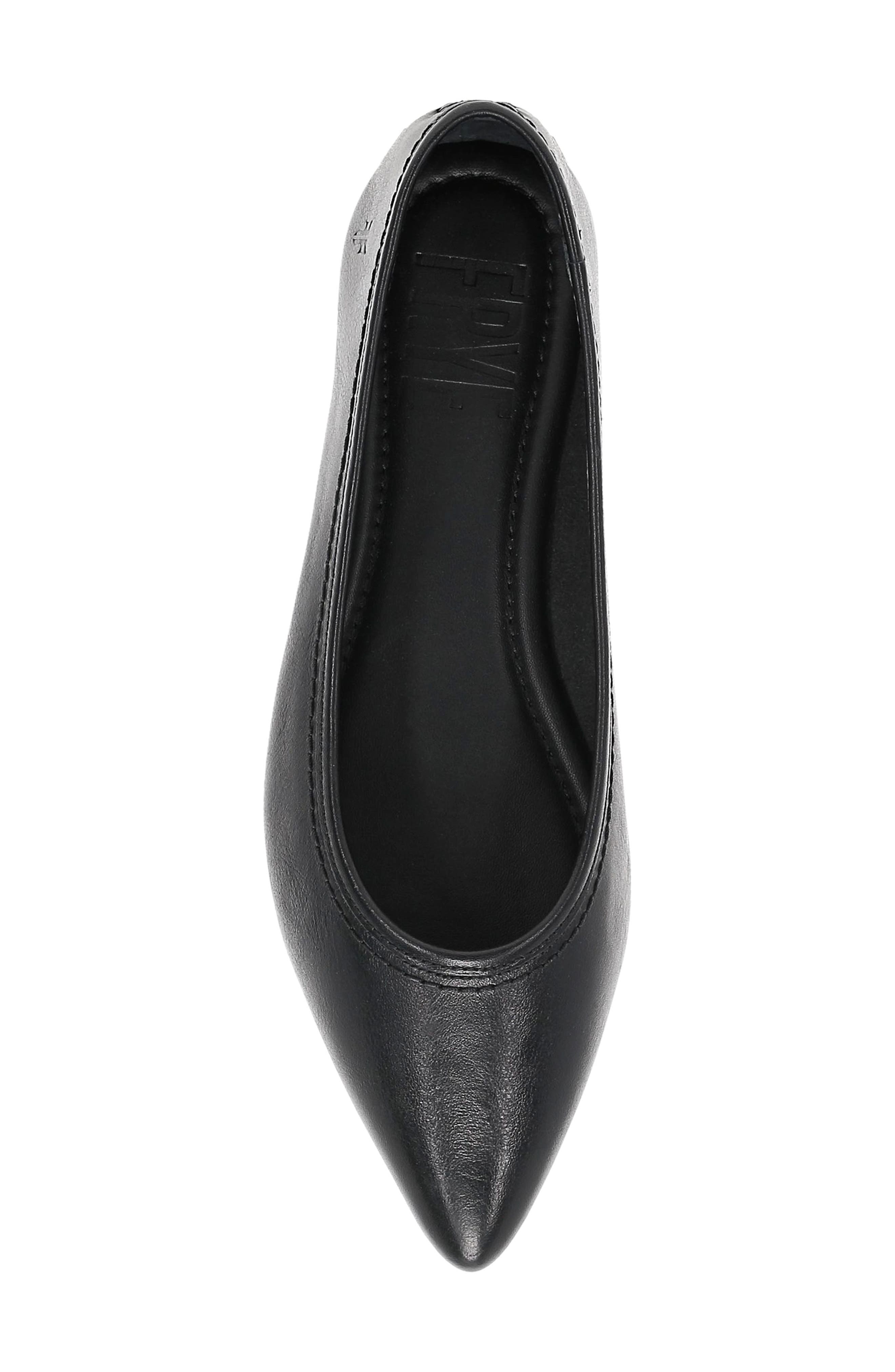 Frye Heather Pointed Toe Flat, Alternate, color, Black