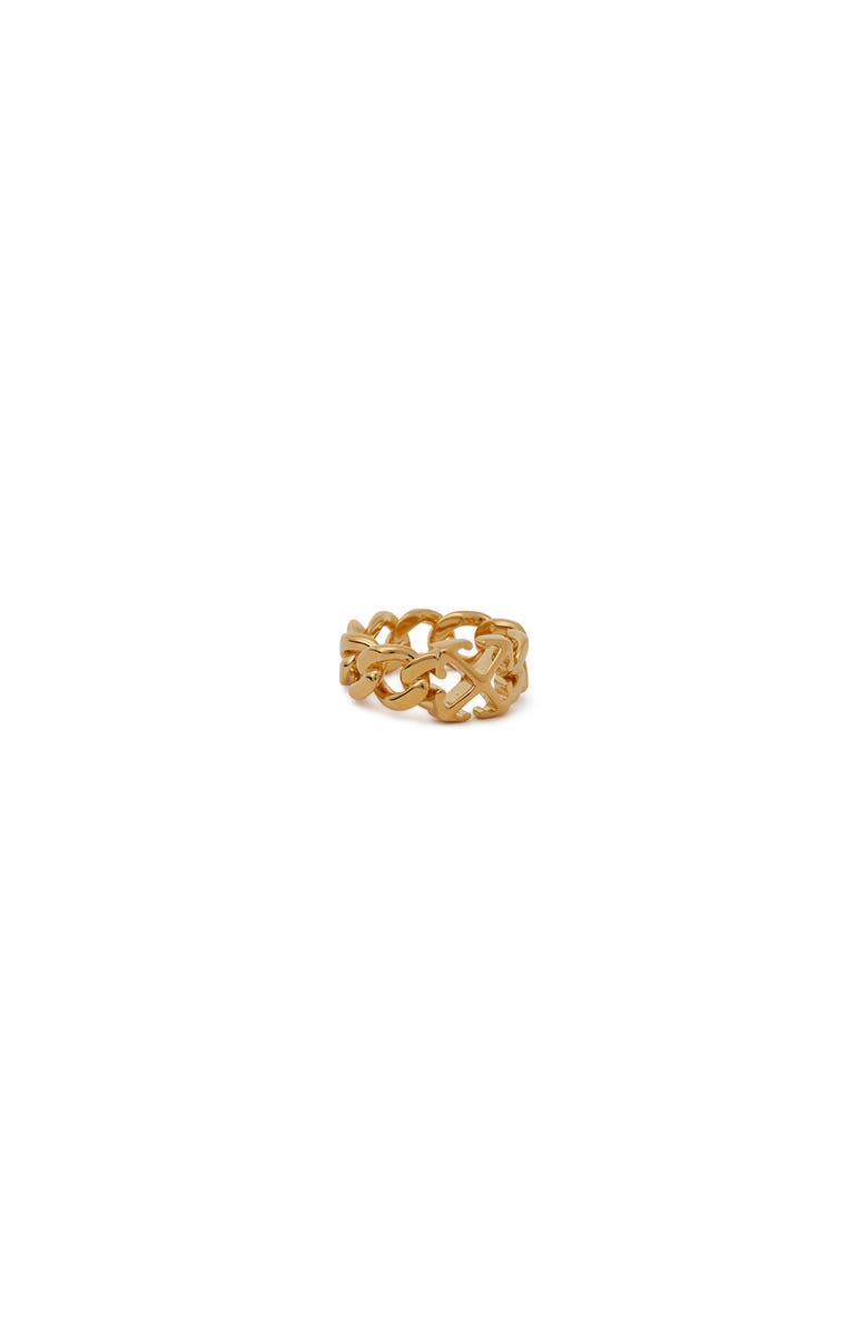 OFF WHITE Women's Arrow Chain Ring, Alternate, color, Gold