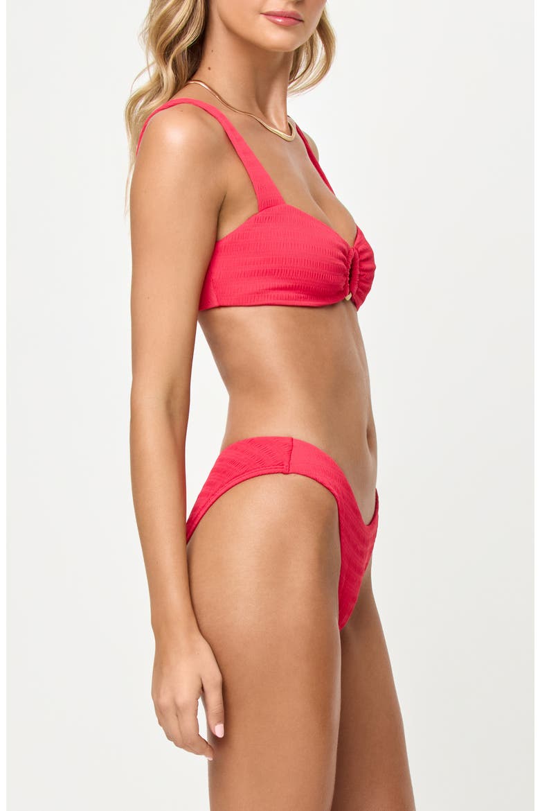 Rocky Full Pucker Textured Bikini Bottoms, Alternate, color, POUT