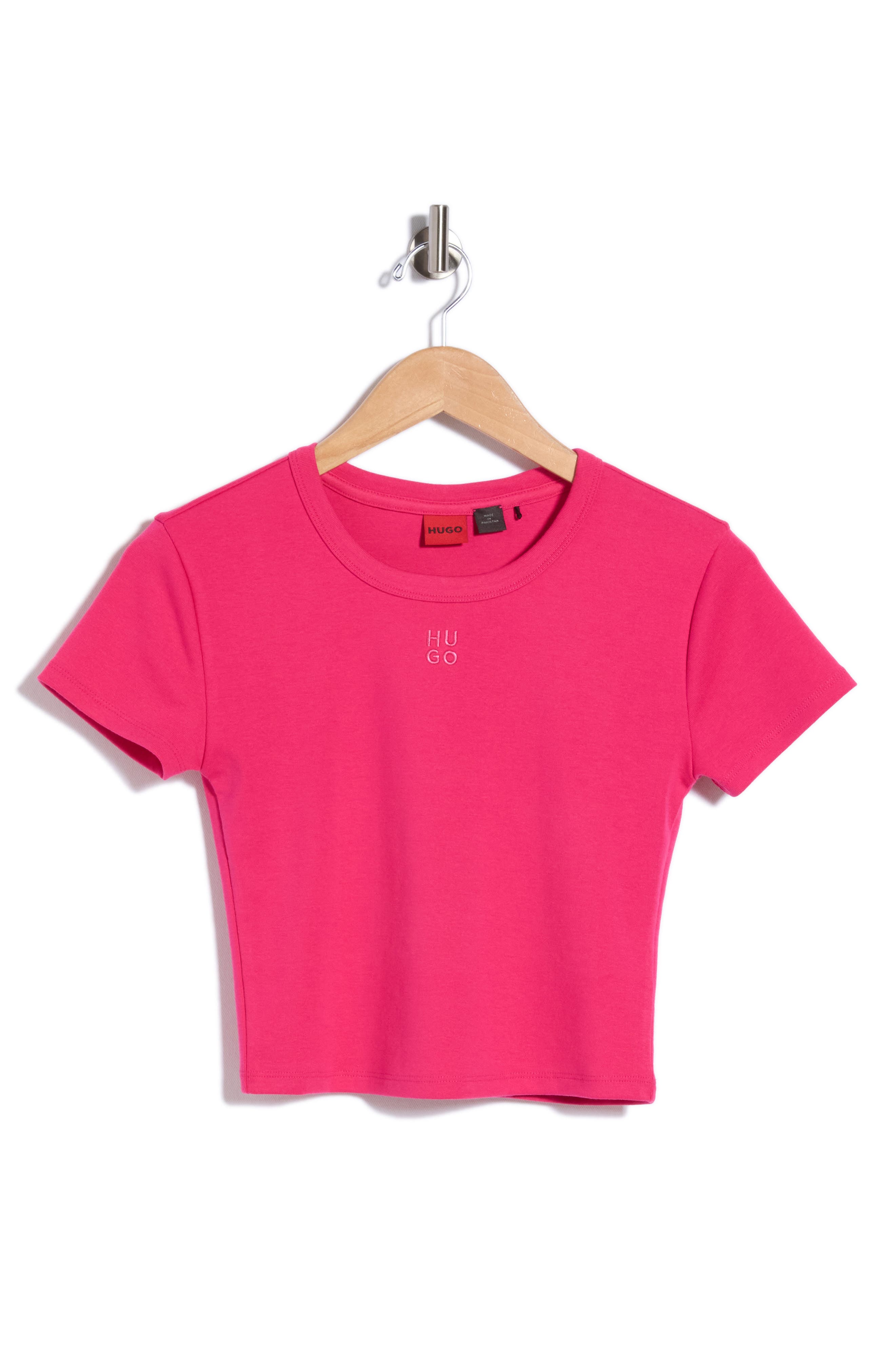 Delanor Logo Embroidered Crop T-Shirt