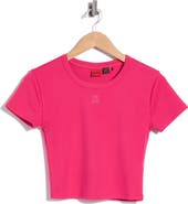 BOSS Delanor Logo Embroidered Crop T-Shirt
