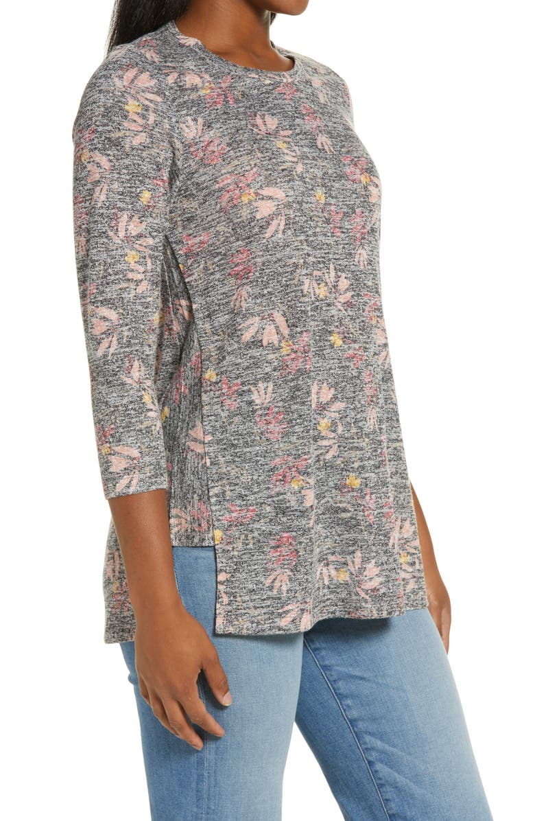 Bobeau Side Panel Inset Tunic Top, Alternate, color, 