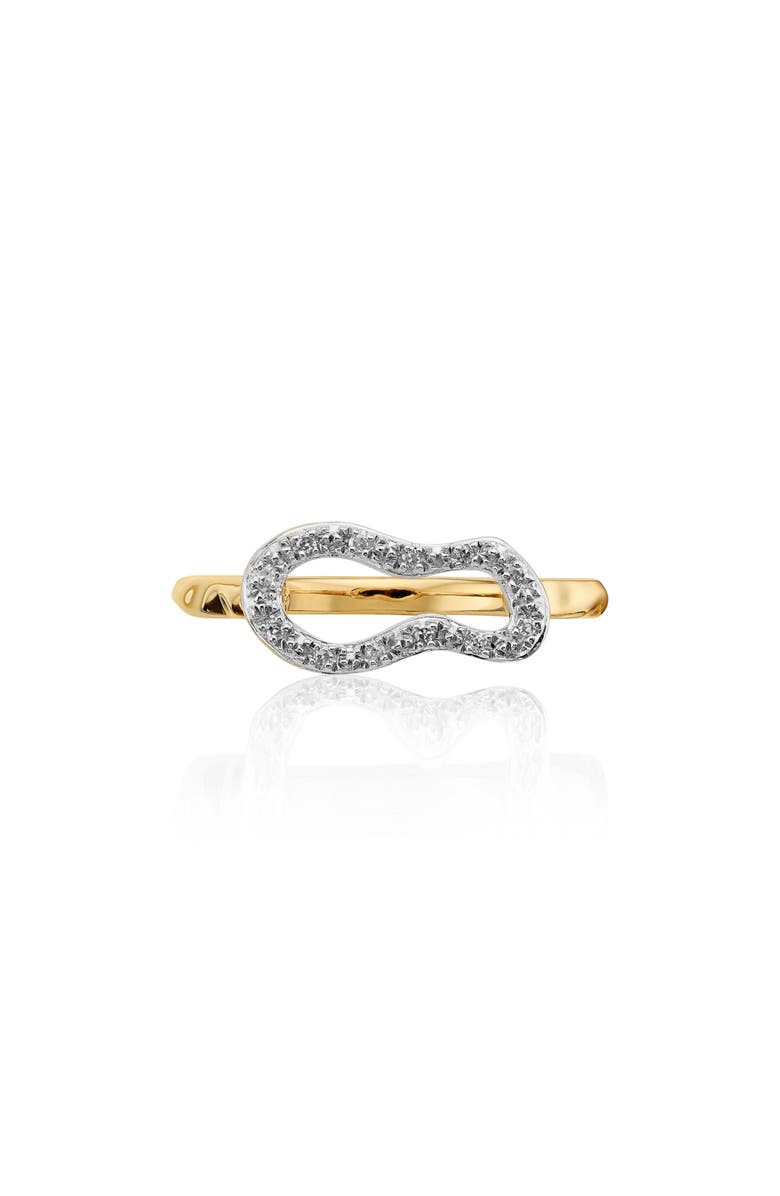 Monica Vinader Riva Mini Pod Vermeil Diamond Ring, Alternate, color, Gold