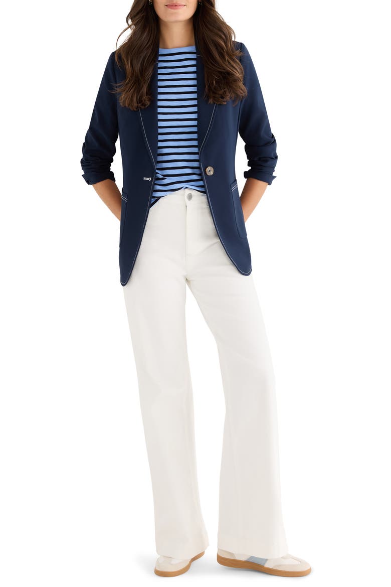 Stripe Boat Neck T-Shirt, Alternate, color, BLUE MULTI