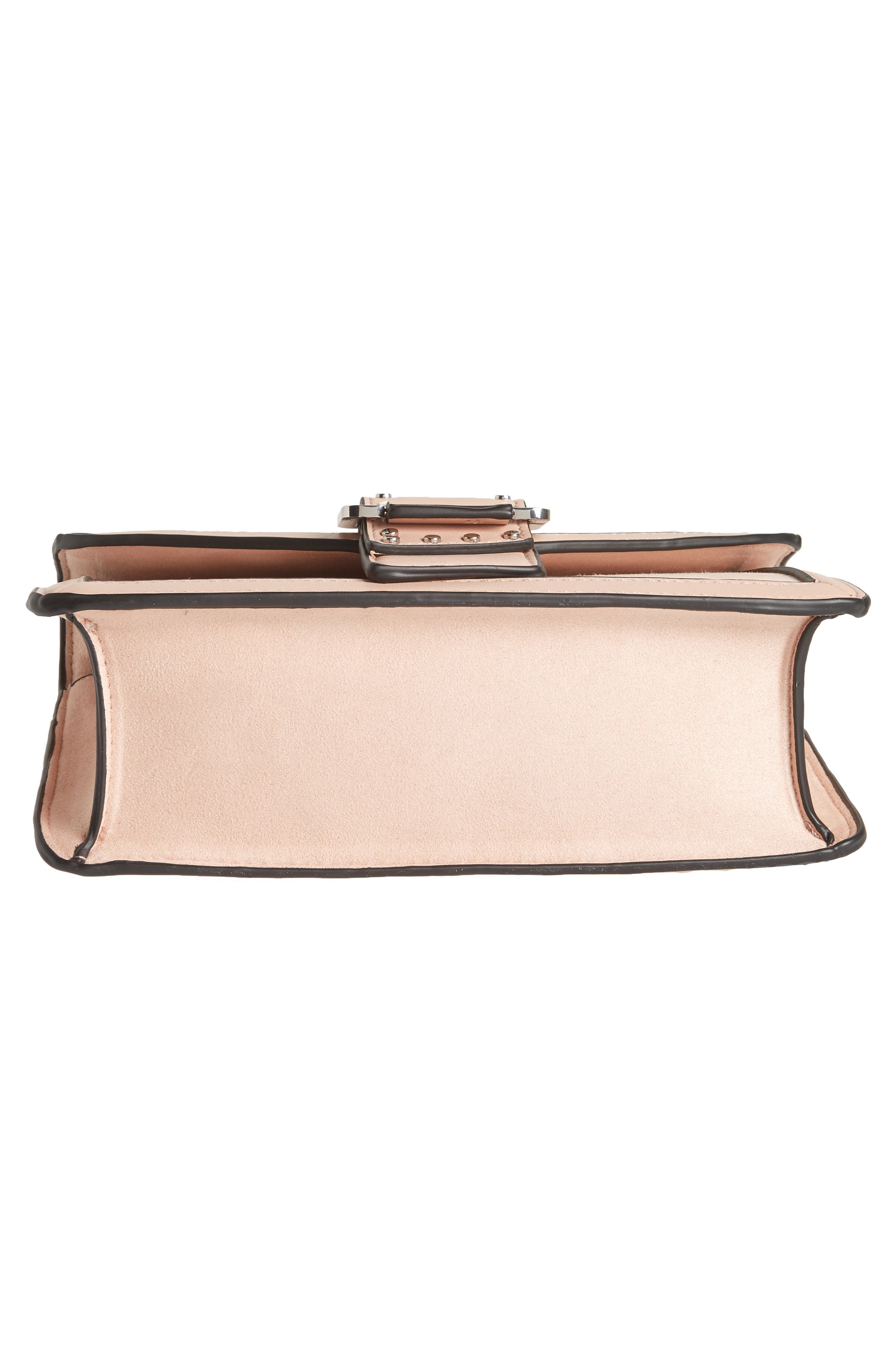 Seema Studded Faux Leather Shoulder Bag, Alternate, color, NUDE MULTI
