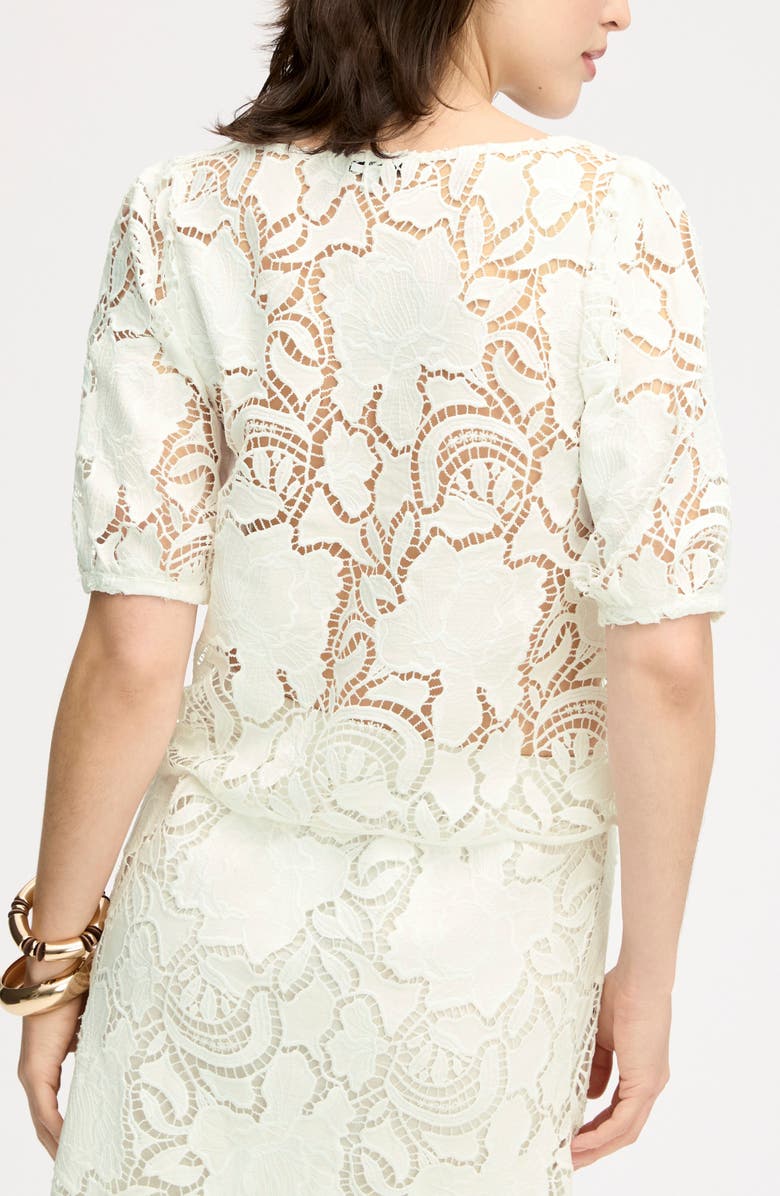 Sam Edelman Lace Top, Alternate, color, Bright White