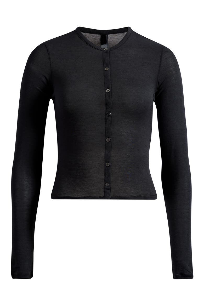 Sheer Modal Blend Cardigan, Main, color, ONYX