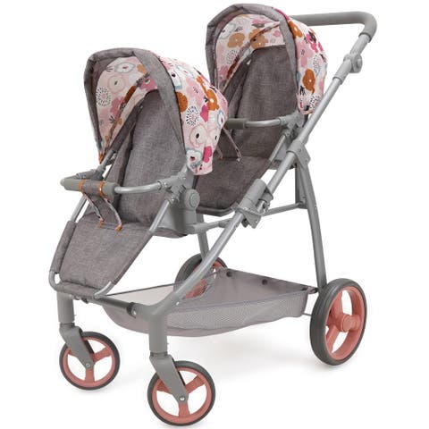 Melange Flora Twin Doll Shopper Pram Stroller