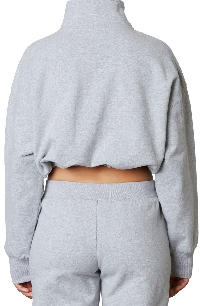 Nia Quarter Zip Stretch Waist Crop Pullover, Alternate, color, 