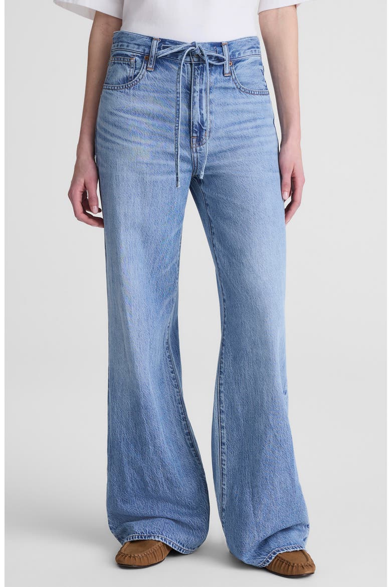 The Ultimate Wide Leg Drawstring Airy Denim Jeans, Main, color, RAEBROOK WASH