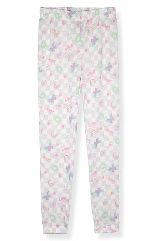 Sleep On It Kids' Fitted Two-piece Hacci Knit Pajamas & Scrunchie Set In Purple