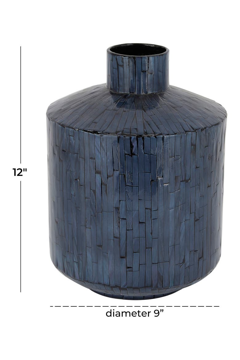 Blue Mother of Pearl Contemporary Vase, Alternate, color, BLUE
