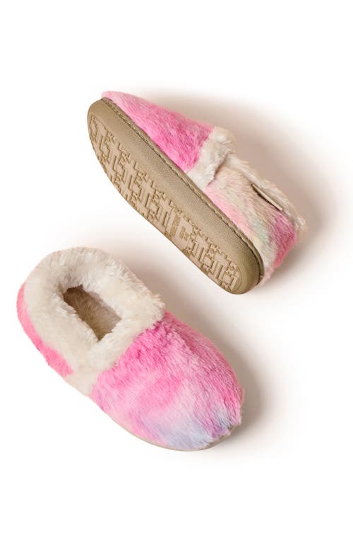 Minnetonka Kids' Daina Faux Fur Lined Slipper In Pink