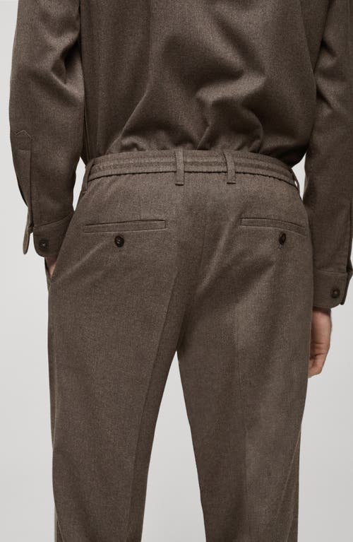 Mango Men's Regular-fit Pleated Trousers In Mink Grey