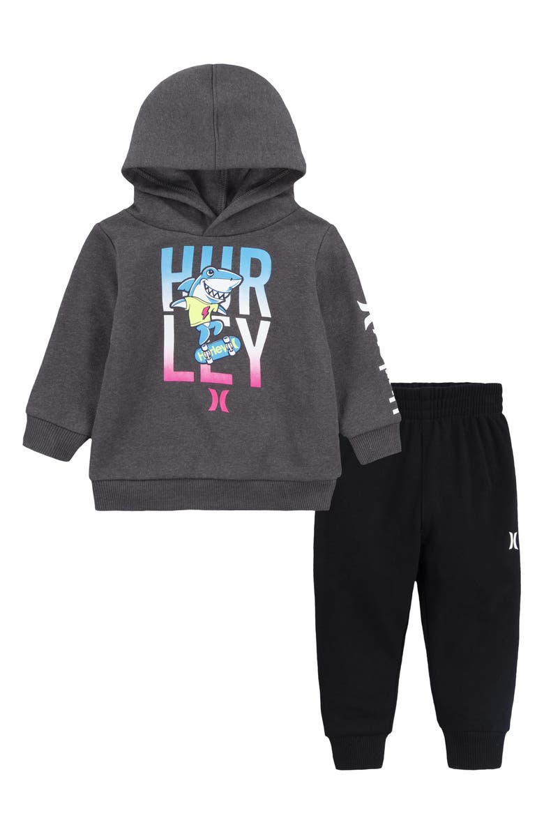 Hurley Hoodie & Fleece Jogger Set, Main, color,