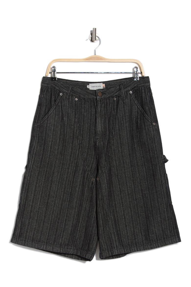 Gears Denim Carpenter Shorts, Alternate, color, BLACK