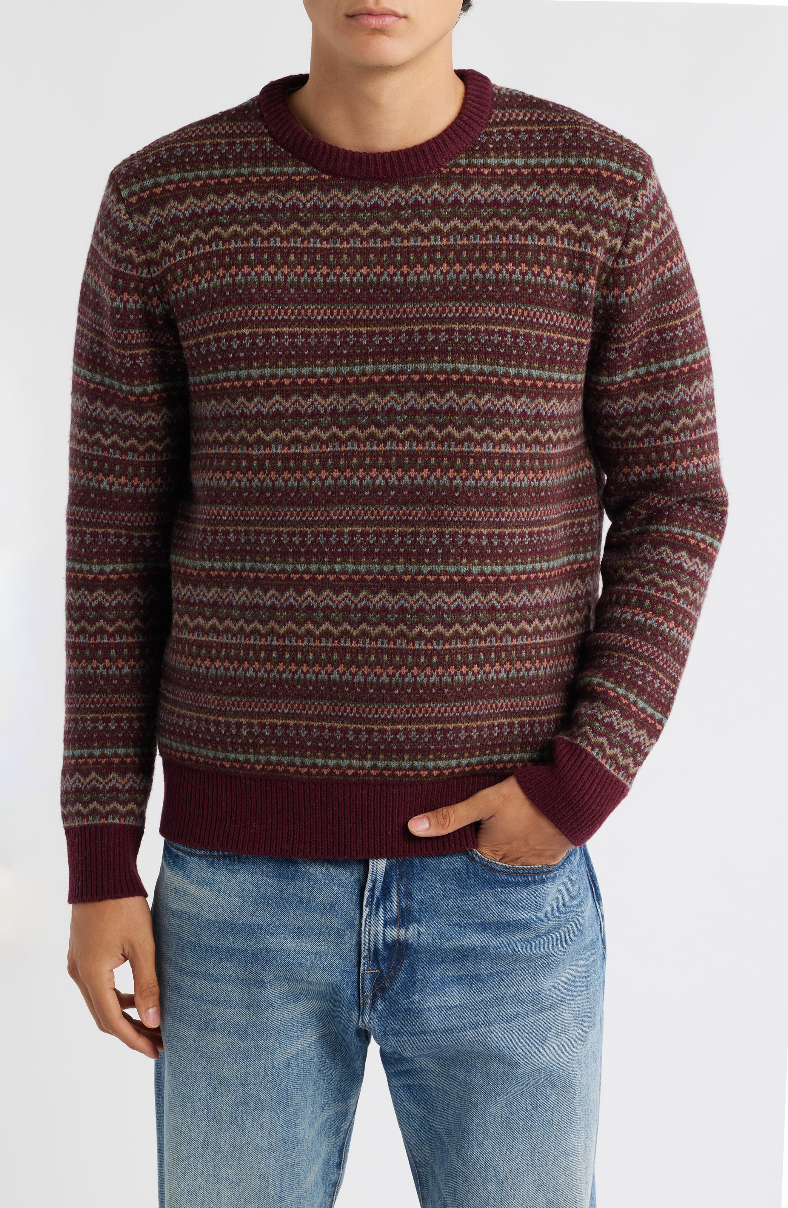 Fair Isle Wool Blend Sweater - image 3