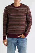 Schott NYC Fair Isle Wool Blend Sweater