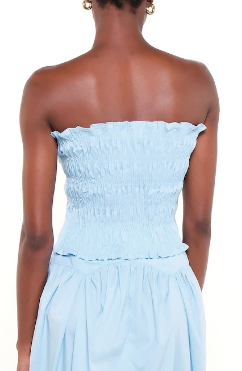 The Lulo Project Penny Strapless Smock Stretch Cotton Top, Alternate, color,