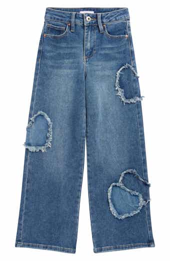 YMI Kids' Heart Patch Wide Leg Pants