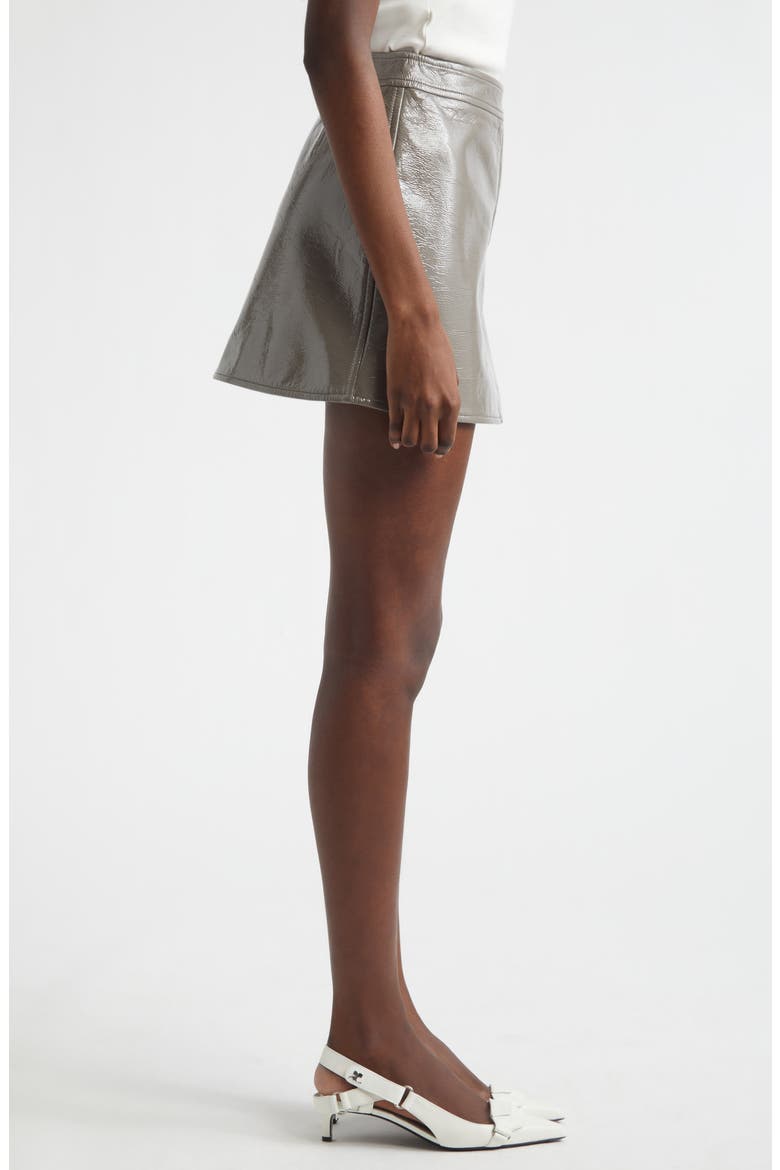 Re-Edition Vinyl Miniskirt, Alternate, color, LIGHT MOCHA