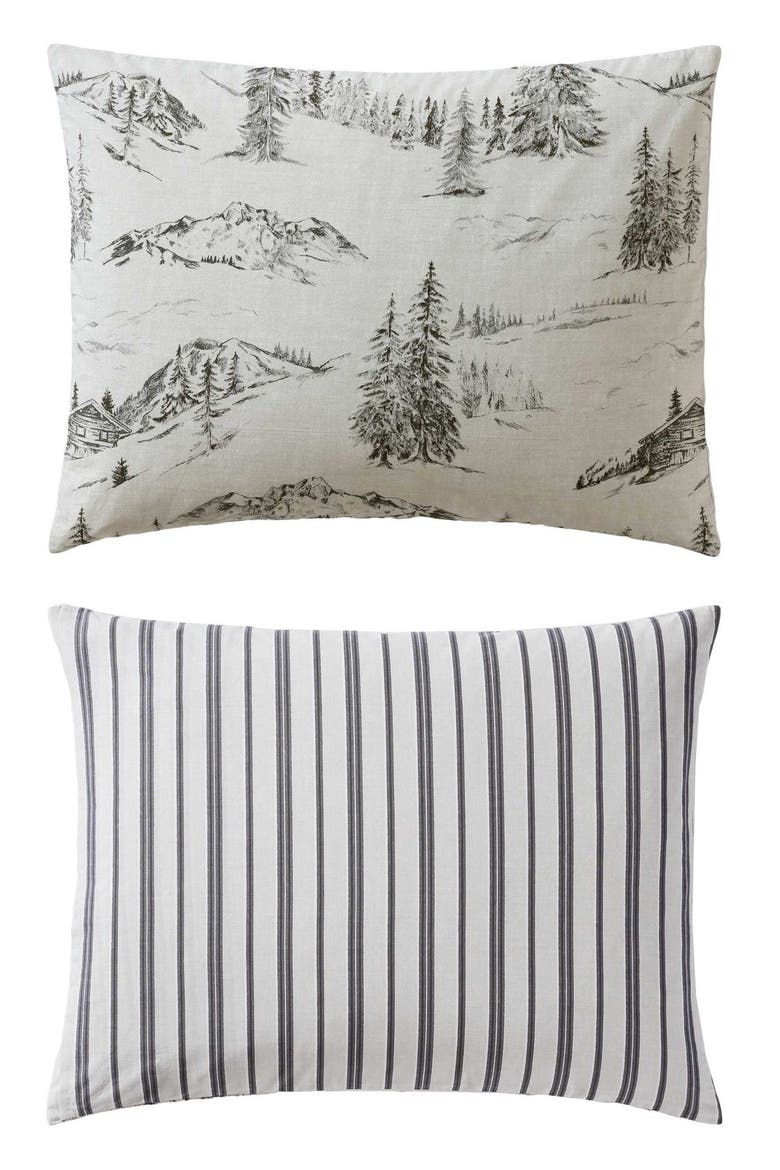 Rocky Mountain Cabin Reverisble Comforter Set, Alternate, color, LIGHT GREY/ BEIGE