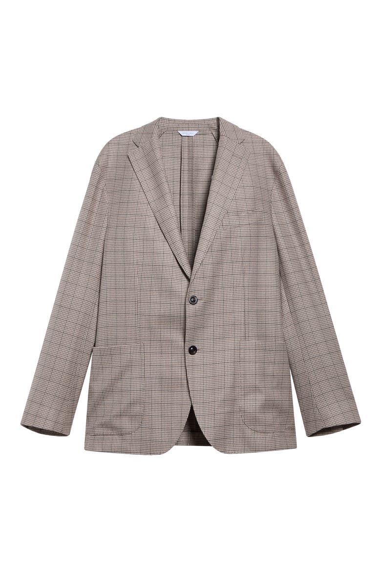 Overcheck Wool Sport Coat, Main, color, BEIGE
