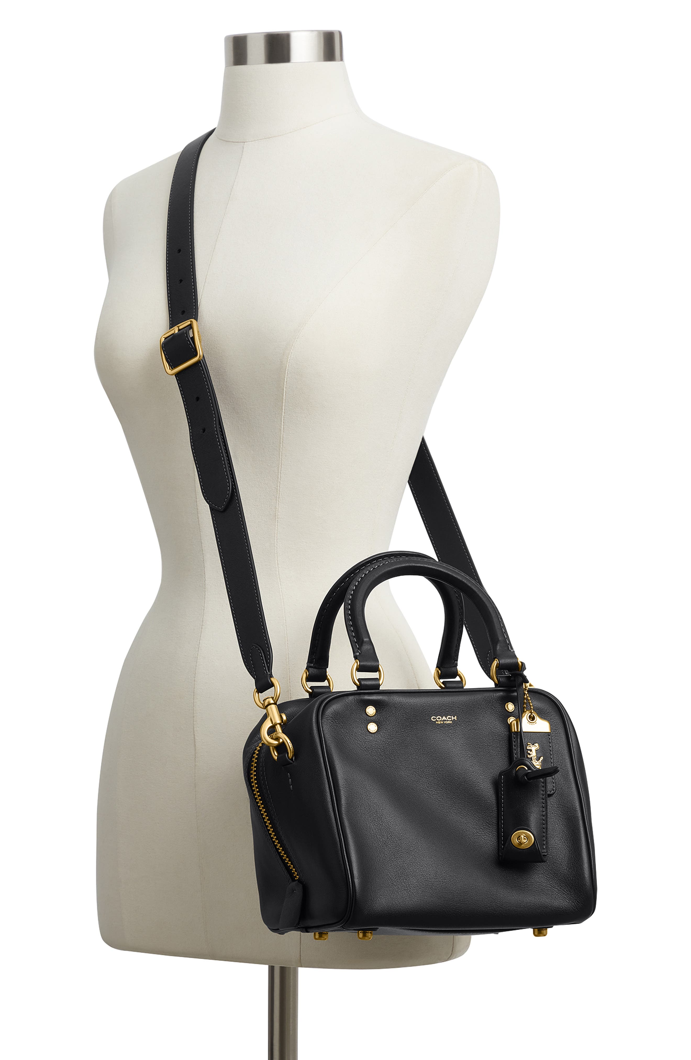 COACH Rogue 20 Soft Grain Leather Cube Satchel, Alternate, color, 