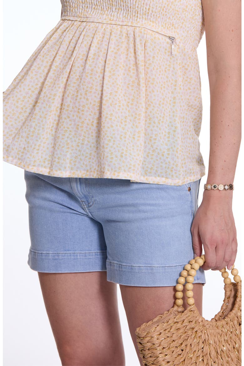 Donna Denim Maternity Shorts, Main, color, LIGHT BLUE