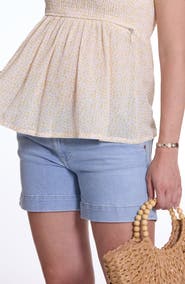 Cache Coeur Donna Denim Maternity Shorts
