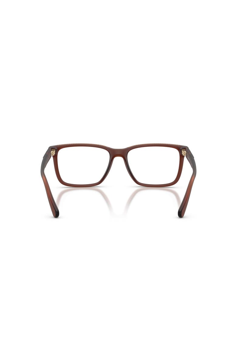 COACH 54mm Rectangle optical glasses, Alternate, color, Brown