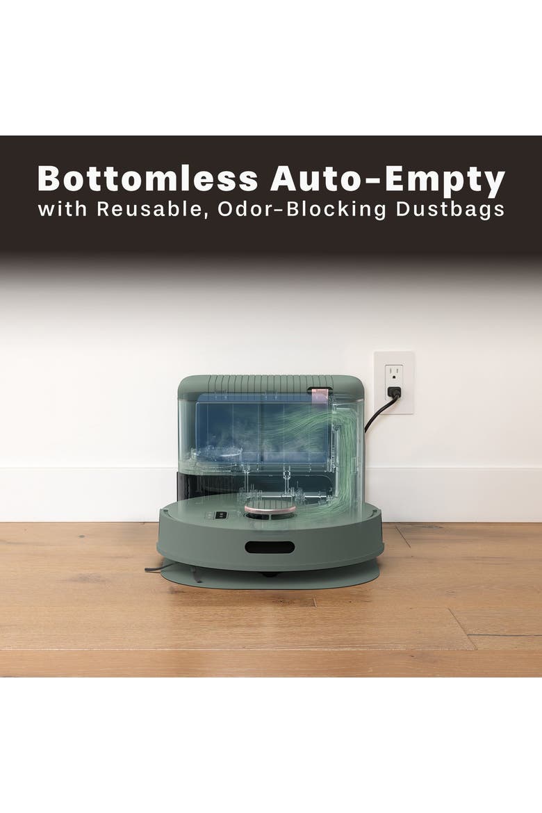 Bio Self-Empty Robot Vacuum & Mop with Reusable Bags, Alternate, color, Ravine