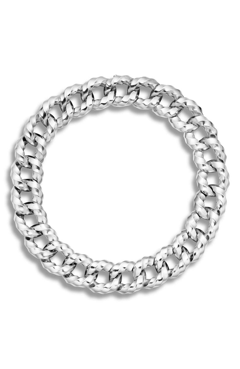 David Yurman Cable Edge<sup>™</sup> Curb Chain Necklace in Recycled Sterling Silver, Main, color, Sterling Silver