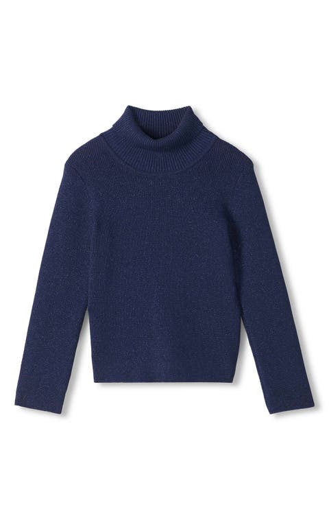 Kids' Glitter Turtleneck Top