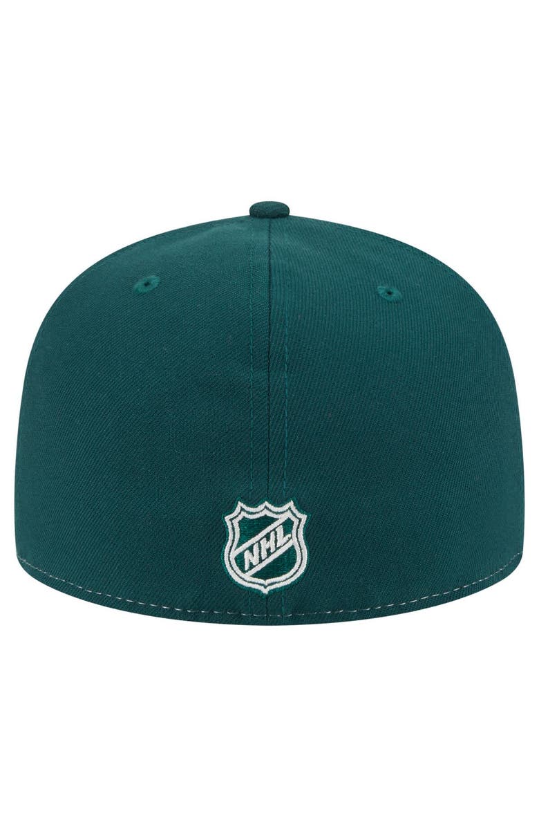 New Era Men's New Era White/Green Minnesota Wild Repeat Two-Tone 59FIFTY Fitted Hat, Alternate, color, White