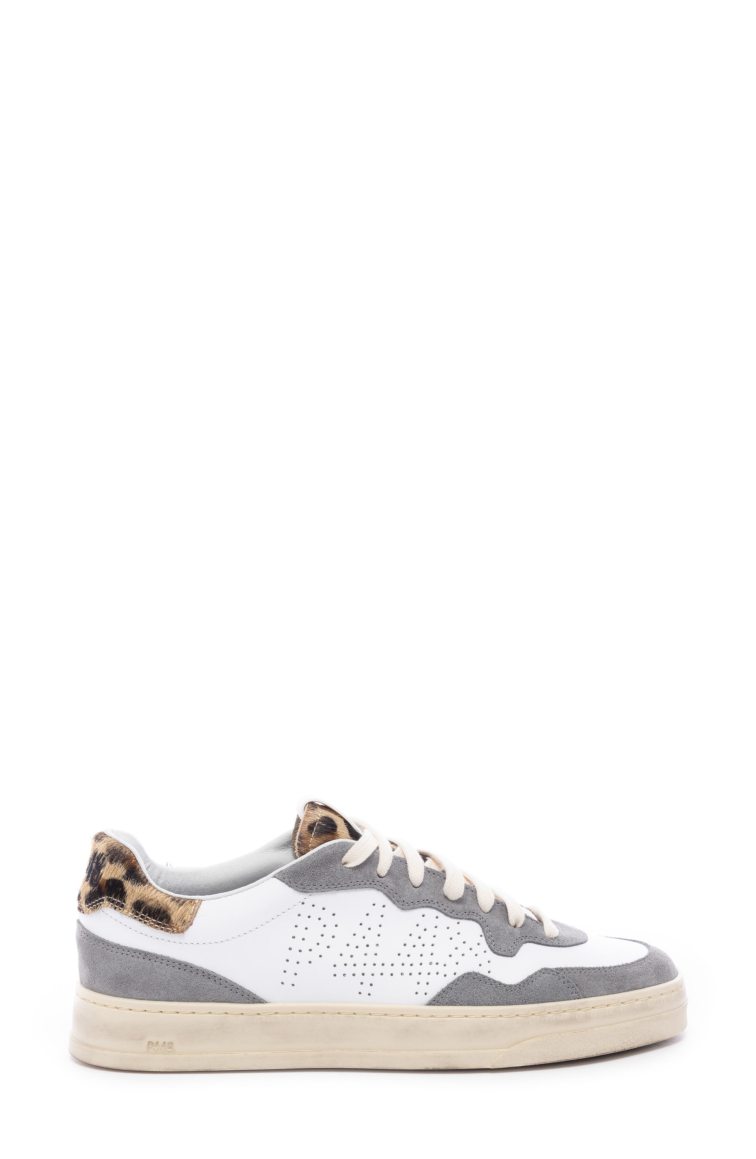 P448 Bali Lace-Up Sneaker, Alternate, color, White/ Leopard Brown