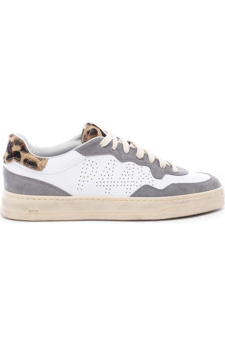 P448 Bali Lace-Up Sneaker, Alternate, color, White/ Leopard Brown