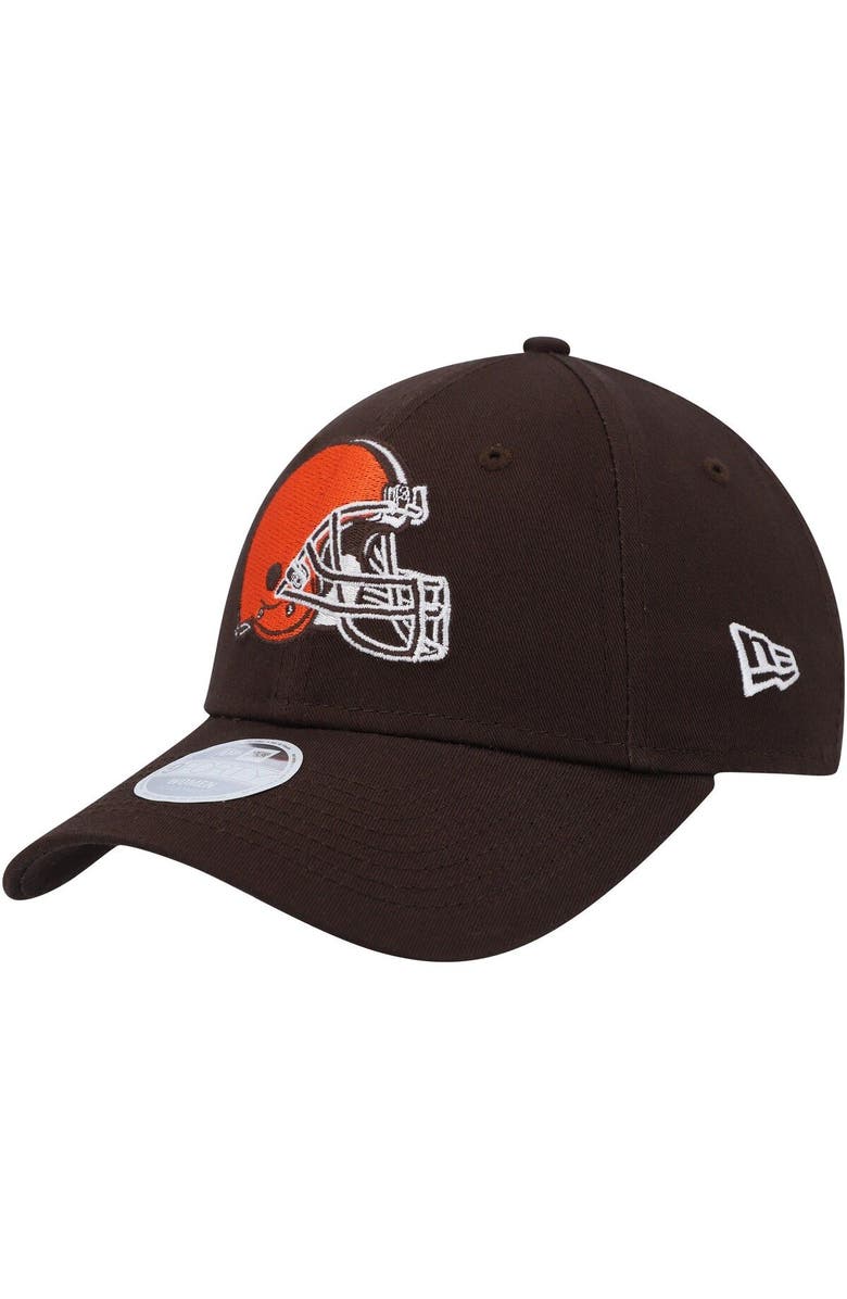 New Era Women's New Era Brown Cleveland Browns Simple 9FORTY Adjustable Hat, Main, color, Brown