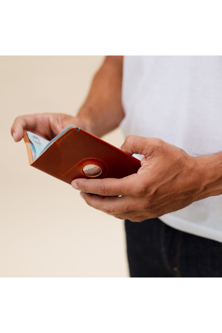 The Companion Passport Holder with AirTag Pocket, Alternate, color, English Tan