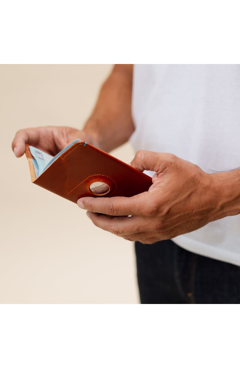 Bluebonnet The Companion Passport Holder with AirTag Pocket, Alternate, color, English Tan