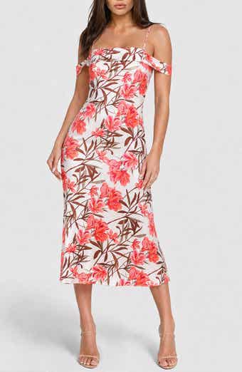 Satin Drape Midi Slipdress