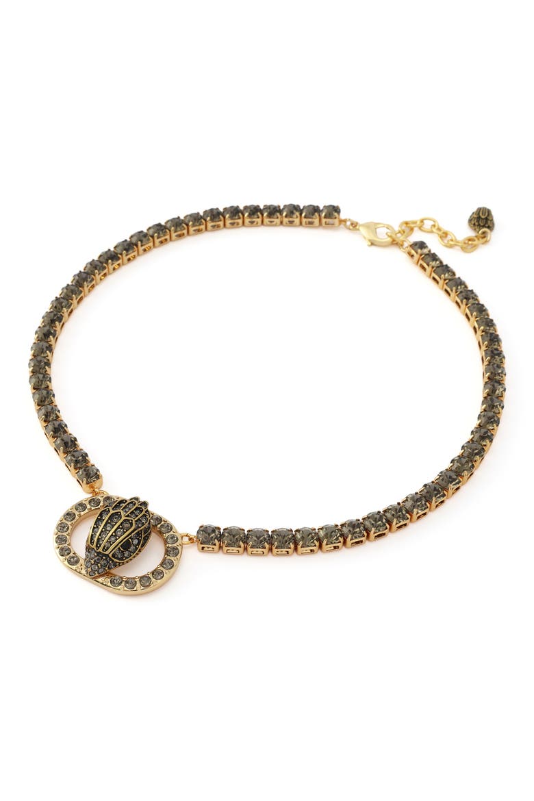 Chelsea Eagle Head Tennis Necklace, Alternate, color, BLACK DIAMOND