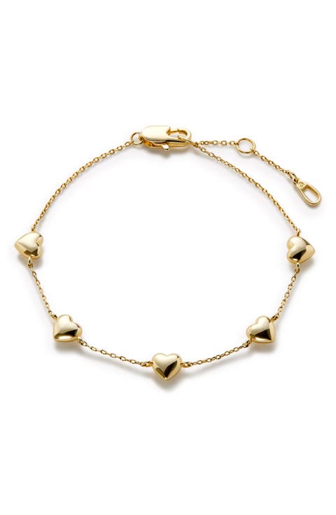 Lani Puffy Heart Station Bracelet