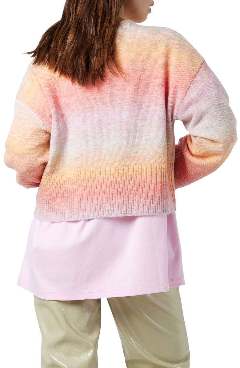 Noisy may Ombré Mock Neck Sweater, Alternate, color, 