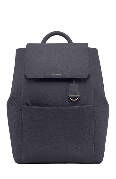 Large Leather Soft Backpack