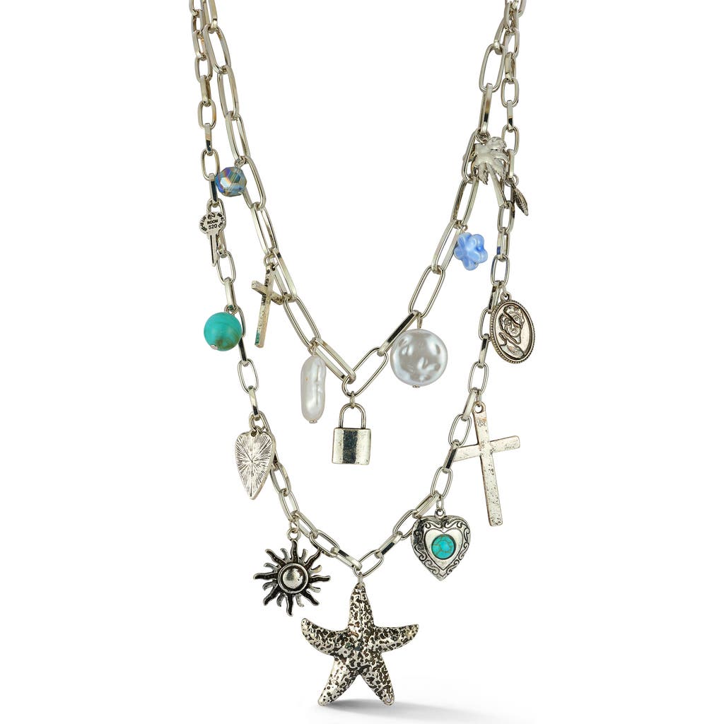 Sphera Milano Multi Charm Layered Necklace