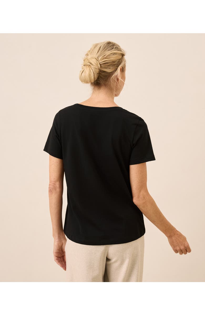 Pact Organic Cotton Softspun Scoop Neck Tee, Alternate, color, Black